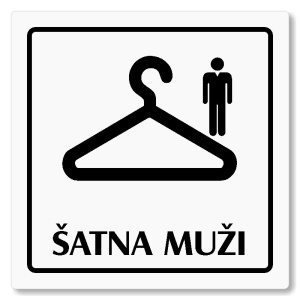 Šatna muži, 100x100mm, bílá, Arizona